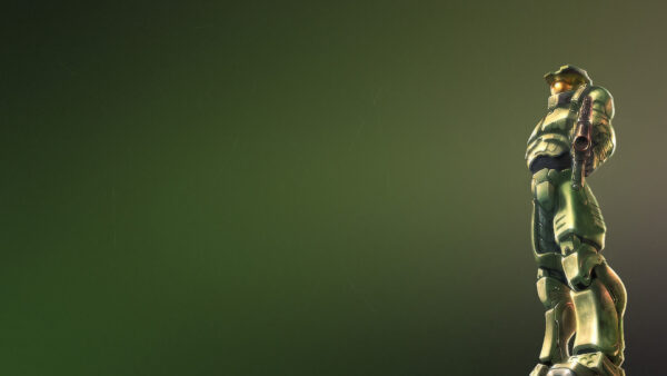 Wallpaper Green, Desktop, Games, Halo, The, Side, Soldier, Standing, Background
