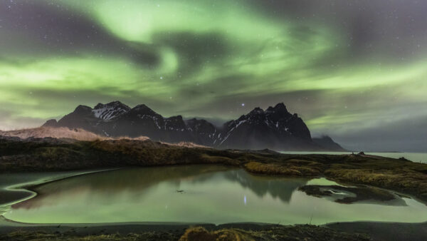 Wallpaper Nature, And, Mountains, Sky, Colorful, Above, With, Lake, Stars