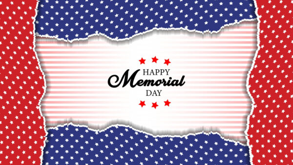 Wallpaper Memorial, Day, Happy, Red, Blue, Stars