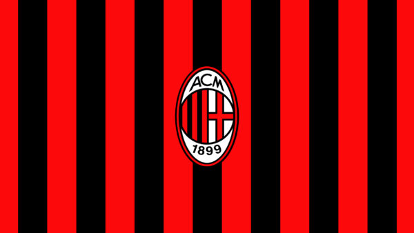 Wallpaper Soccer, Red, Lines, Logo, Milan, A.C., Black