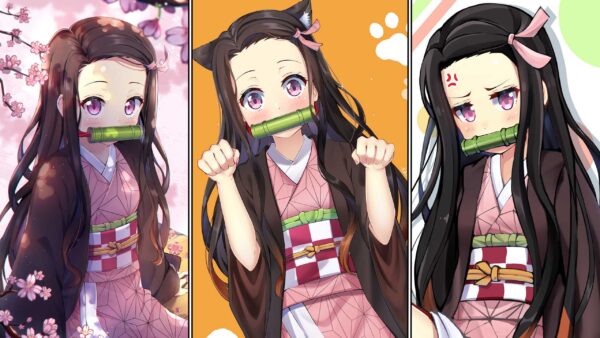 Wallpaper Kimetsu, Kamado, Yaiba, Slayer, Demon, Nezuko