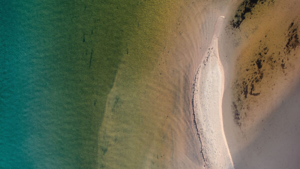 Wallpaper Sand, View, Ocean, Sea, Coast, Water, Aerial, Nature