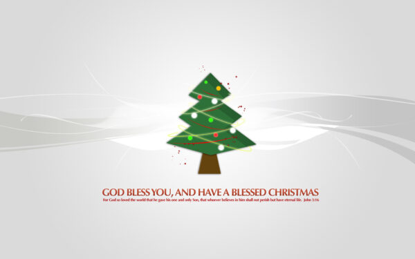 Wallpaper Bless, Christmas, Tree