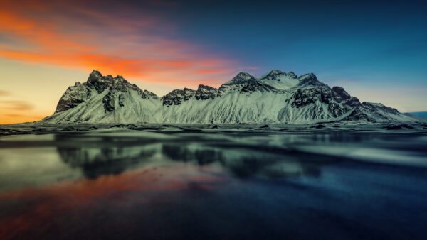 Wallpaper Landscape, Mountain, Sunset