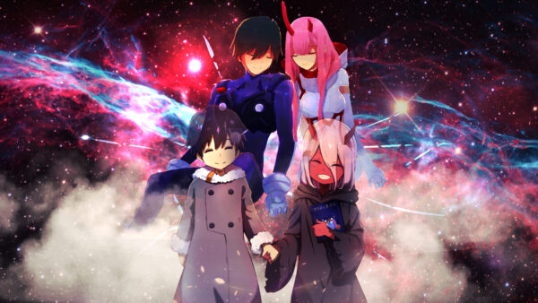 Wallpaper Hiro, Stars, Anime, Background, With, The, Two, Darling, FranXX, And, Zero, Lightnings