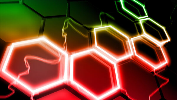 Wallpaper Mobile, And, Red, Green, Hexagonn, Abstract, Desktop