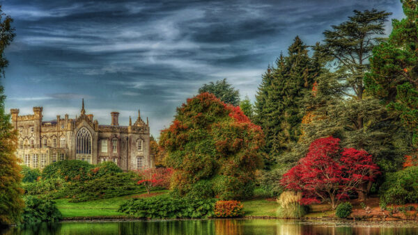 Wallpaper Palace, England, With, Travel, Pond, Mansion