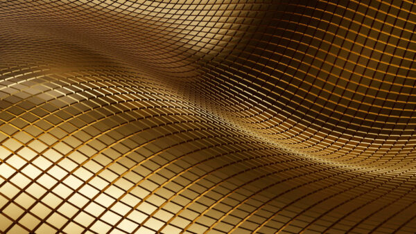 Wallpaper Wave, Golden, Abstract, Texture