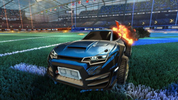 Wallpaper With, Blue, League, Car, Fire, Rocket