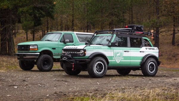 Wallpaper Cars, Desktop, Wildland, Bronco, Ford, Rig, Filson, 2021, Concept, Fire