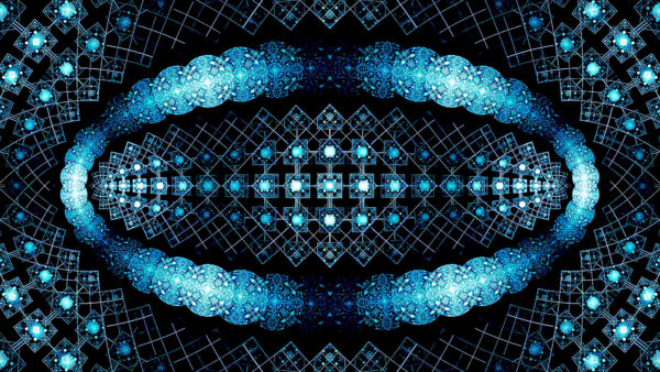 Wallpaper Desktop, Blue, Fractal, Shapes, Mobile, Glare, Abstract, Glitter