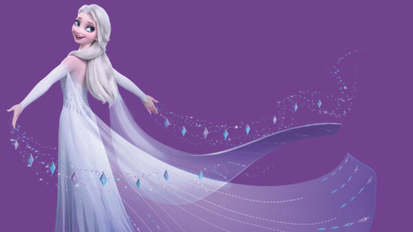 Wallpaper Purple, Background, Elsa, Frozen