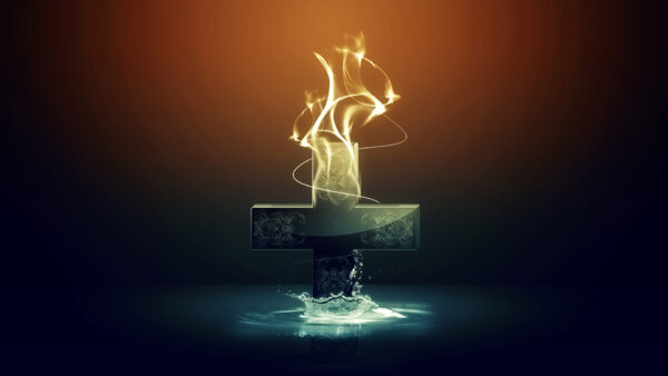 Wallpaper Flame, Desktop, Jesus, With, Smoke, Cross