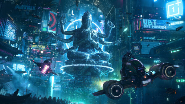 Wallpaper Shiva, Cyberpunk