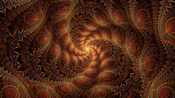 Wallpaper Mobile, Red, Abstract, Desktop, Abstraction, Pattern, Spiral, Fractal, Green, Brown