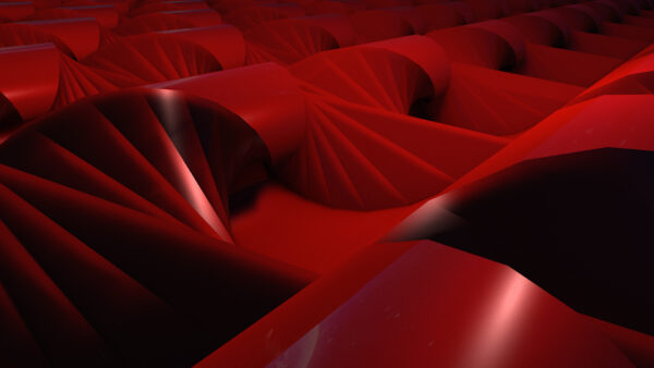Wallpaper Digital, Red, Shapes, Abstract, CGI, Art