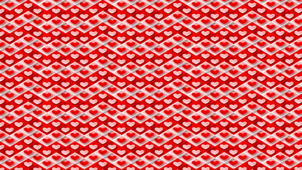 Wallpaper Little, Red, Hearts, Pink, Abstract