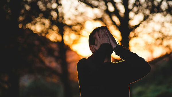 Wallpaper Blur, Bokeh, Man, Covering, Hands, Sad, Background, With, Face, Standing