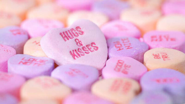 Wallpaper Word, And, Kisses, Candies, With, Hugs, Valentines
