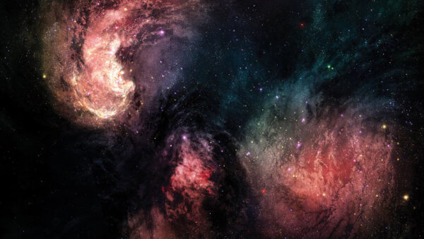 Wallpaper Black, Galaxy, Red, Space, Starry, Universe, Sky