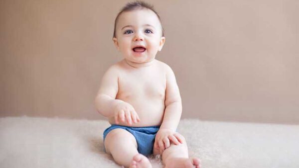 Wallpaper Blue, Little, Boy, White, Wearing, Trouser, Cloth, Toddler, Fur, Sitting, Cute, Smiling