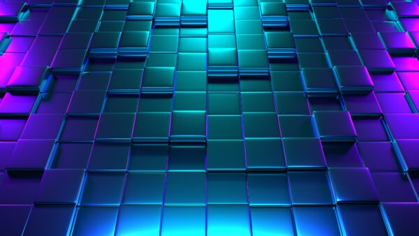 Wallpaper Cubes, Neon