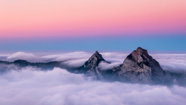 Wallpaper Peak, Twin, Mountains