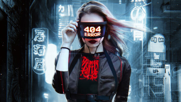 Wallpaper 404, Error, Girl, Sci-Fi