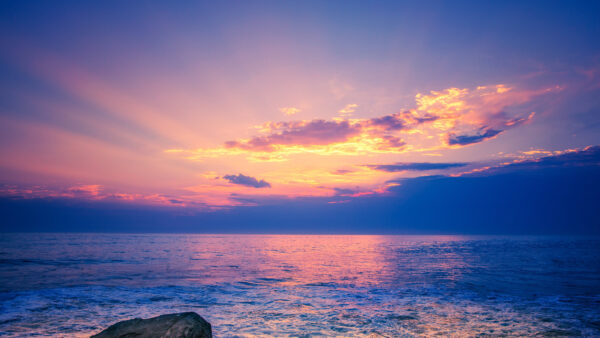 Wallpaper Sky, Above, Purple, Desktop, Light, Rock, Nature, Beach, Mobile