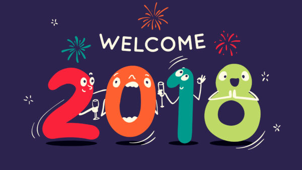 Wallpaper Welcome, Year, 2018, New