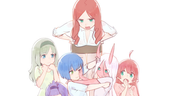 Wallpaper Ikuno, Ichigo, Nana, Miku, Two, Anime, Kokoro, Zero, Darling, The, FranXX
