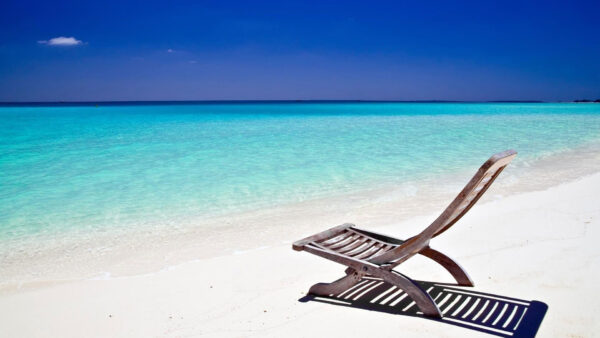 Wallpaper Time, Sunny, Chair, Beach, Sand, Desktop, Wooden, During