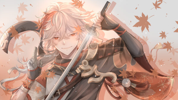 Wallpaper Impact, With, Kazuha, Sword, Genshin