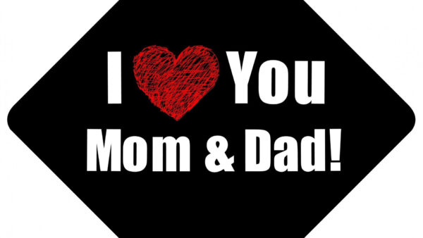Wallpaper MOM, Dad, Desktop, And, With, Love, Red, Heart