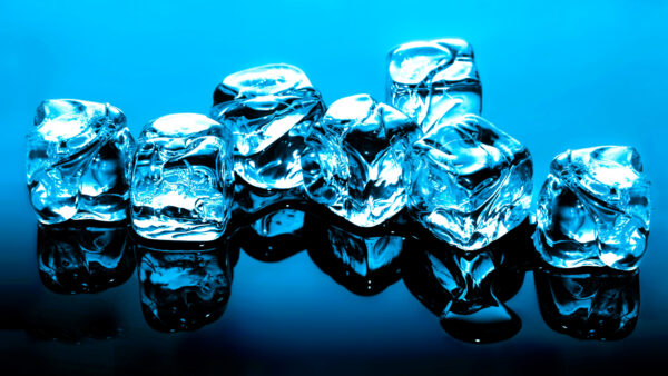 Wallpaper Ice, With, Desktop, Background, Cube, Cubes, Blue