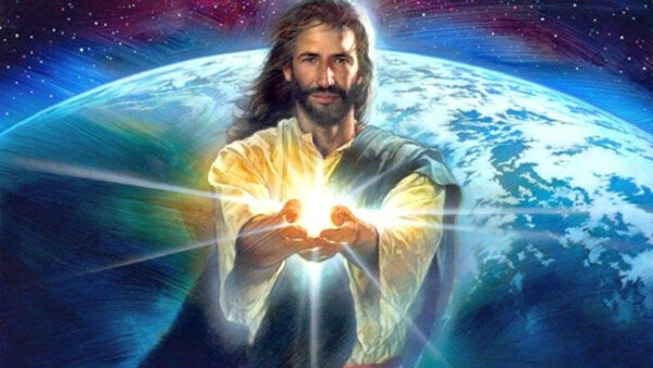 Wallpaper Jesus, Background, Space, Light, With