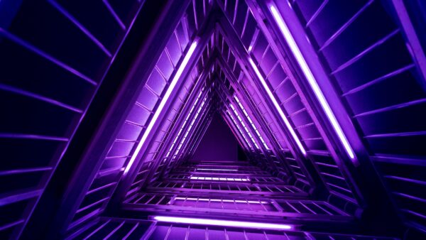 Wallpaper Minimalist, Purple, Ladder, Light