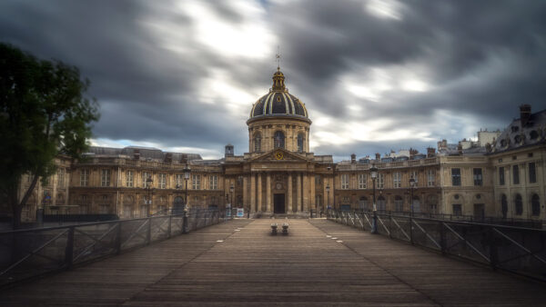 Wallpaper Pedestrian, Clouds, Desktop, Bridge, Shallow, Institut, France, Background, And, With, Travel, Paris