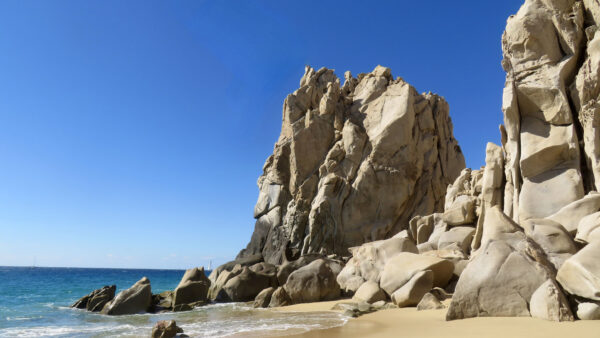 Wallpaper Ocean, Sky, Coast, Blue, Under, Sand, Beach, Nature, Rocks