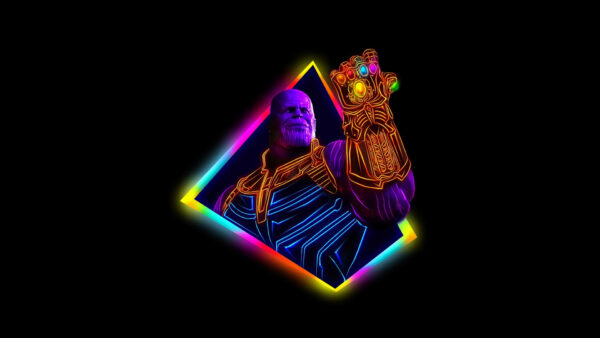 Wallpaper Thanos, Avengers, War, Neon, Infinity, Art