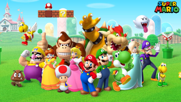 Wallpaper Yoshi, Donkey, Wario, Daisy, Rosalina, Kong, Waluigi, Toad, Bowser, Mario, Luigi, Games, Princess, Peach