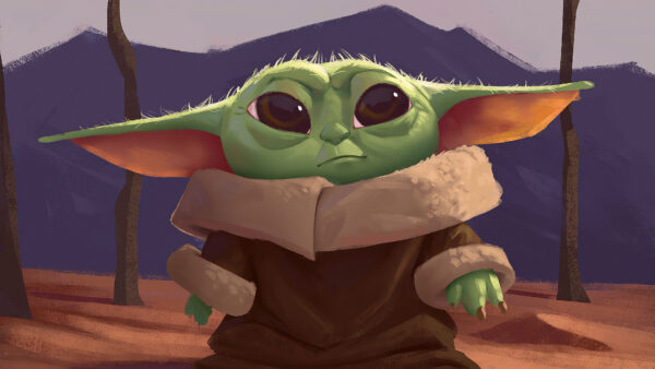 Wallpaper Sky, Background, Movies, Desktop, Green, Baby, Mountain, And, With, Yoda