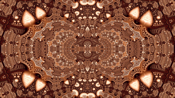 Wallpaper Mobile, Abstraction, Brown, Abstract, Fractal, Pattern, Desktop