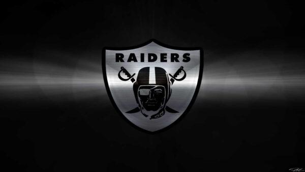 Wallpaper Background, With, Black, Lighting, Desktop, Center, Logo, Raiders