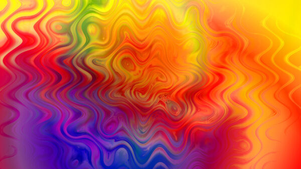 Wallpaper Purple, Red, Yellow, Blue, Trippy, Desktop