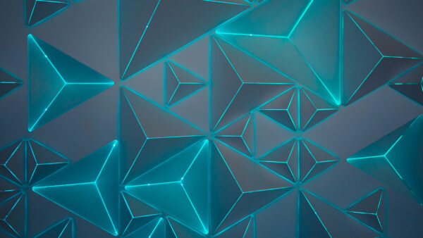 Wallpaper Triangles, Neon, Turquoise, Teal, Pentagon, Geometric