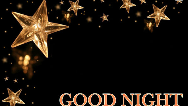 Wallpaper Stars, Black, Golden, Night, Word, Good, With, Background