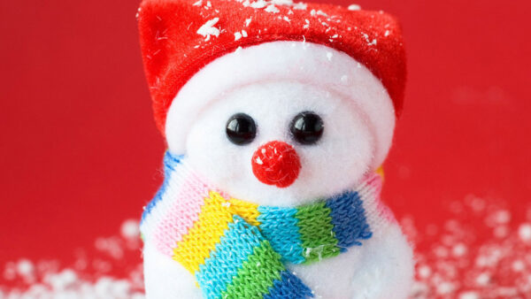 Wallpaper Background, Santa, Toy, Snowman, Cute, With, Christmas, Red, Cap