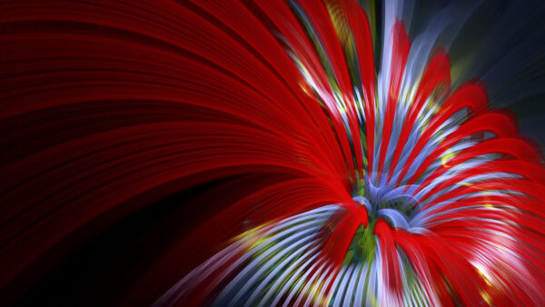 Wallpaper Abstraction, Lines, Red, Light, Flower, Abstract, Fractal, Blue