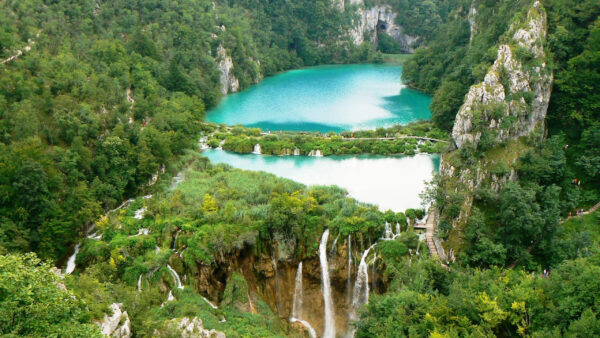 Wallpaper And, Croatia, National, Desktop, Waterfall, Park, Plitvice, Lake, Nature, Forest